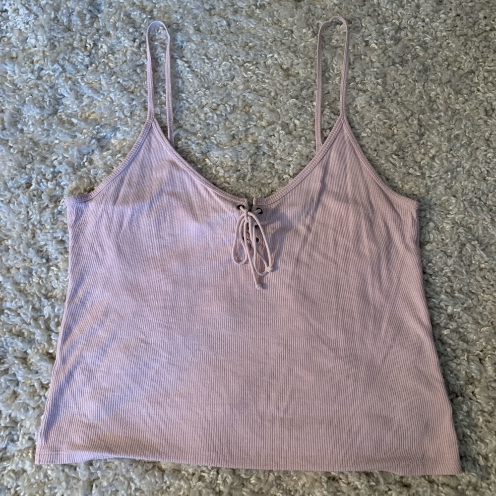 Pink Laced up Tank